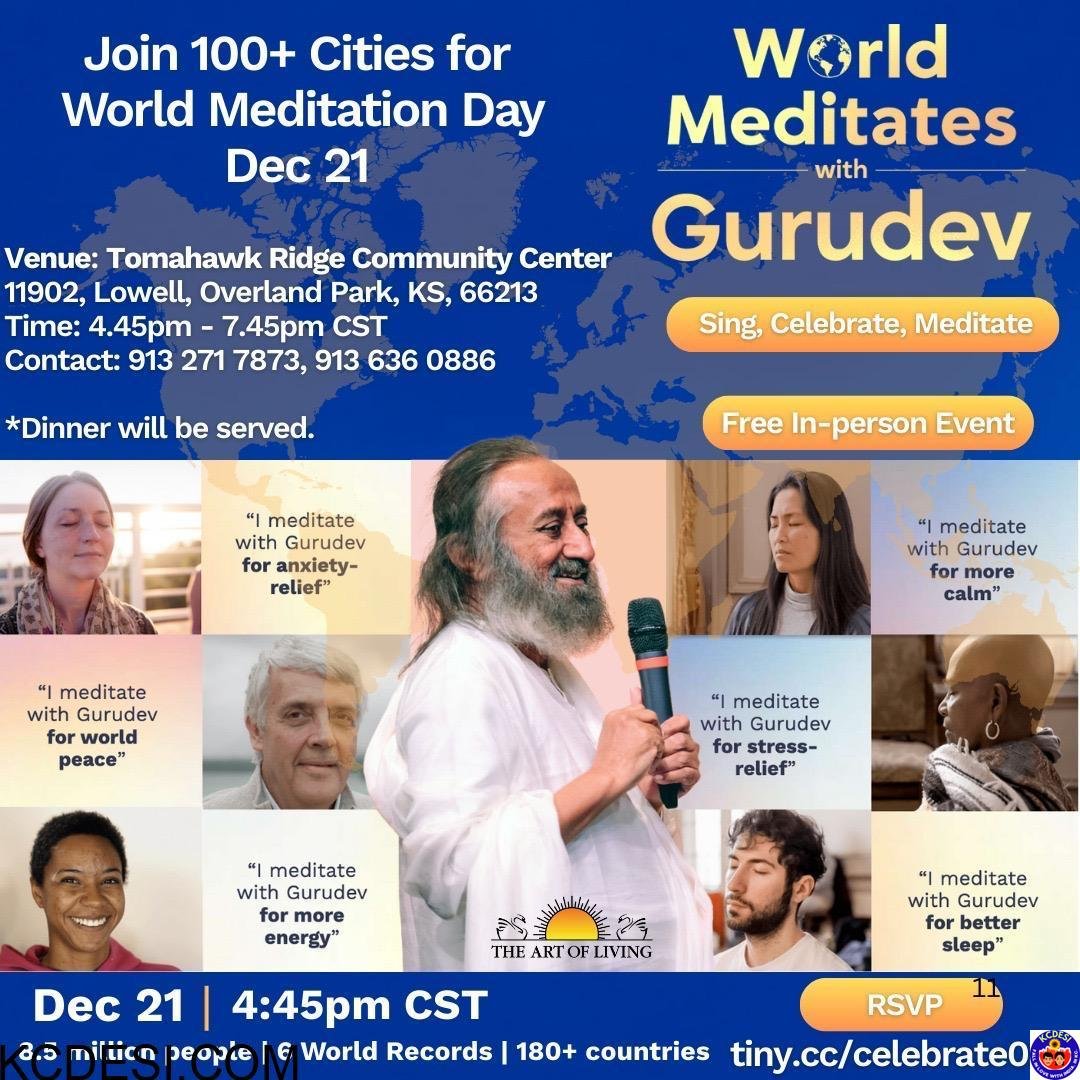 12/21 – World Meditation Day With Gurudev