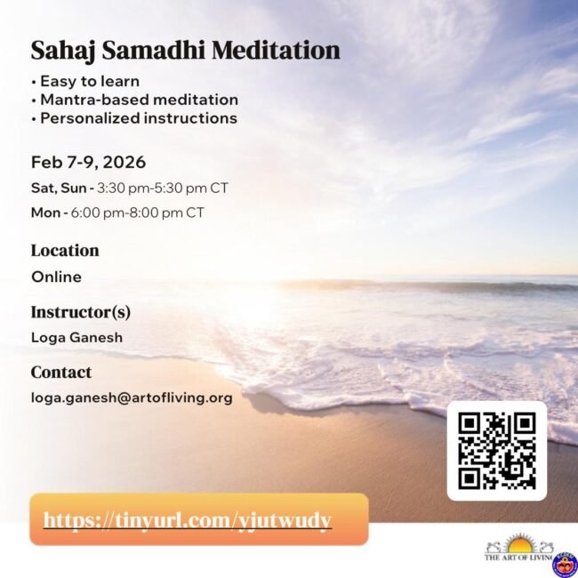02/07-09 Sahaj Samadhi Meditation Program