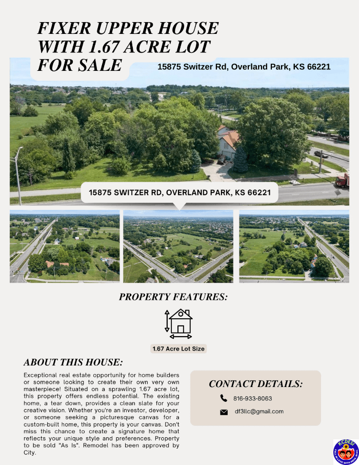 Prime Overland Park Land: A Rare Opportunity to Build, Reimagine, or Invest