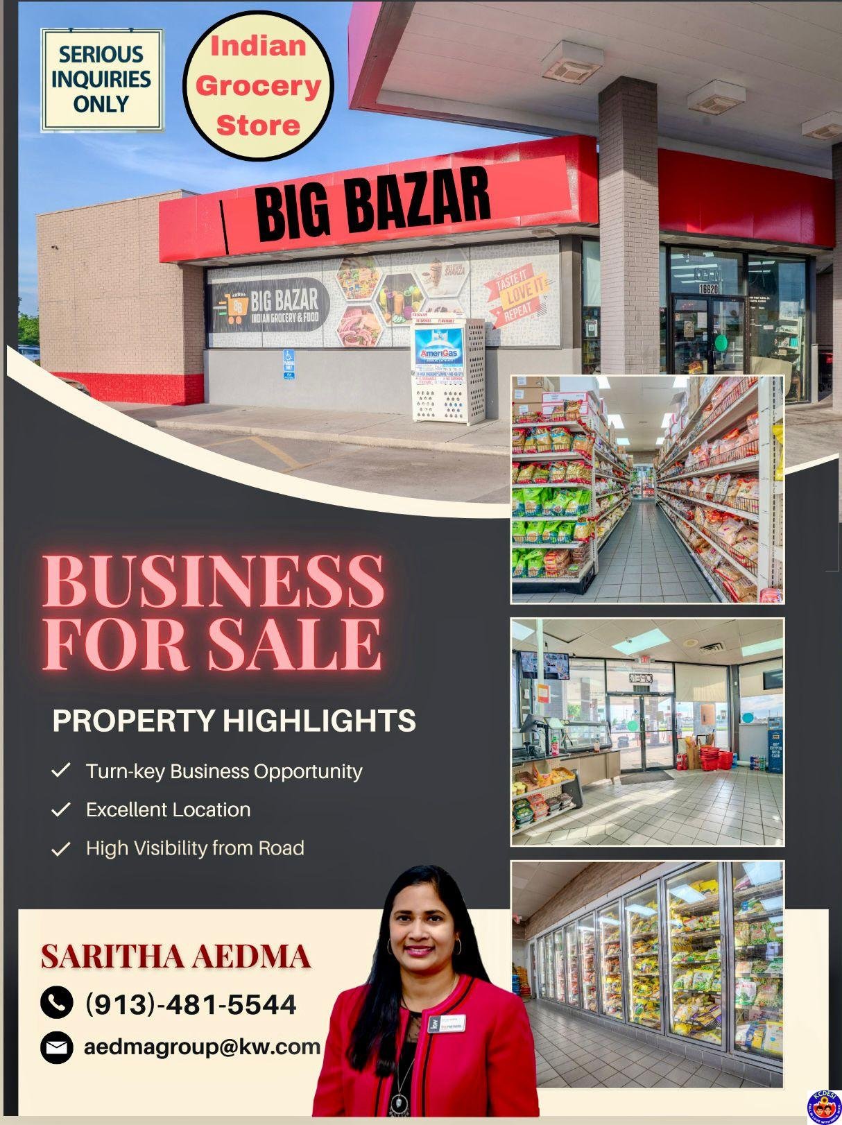 Big Bazar Indian Grocery Store — A Turnkey Business Opportunity in Kansas City
