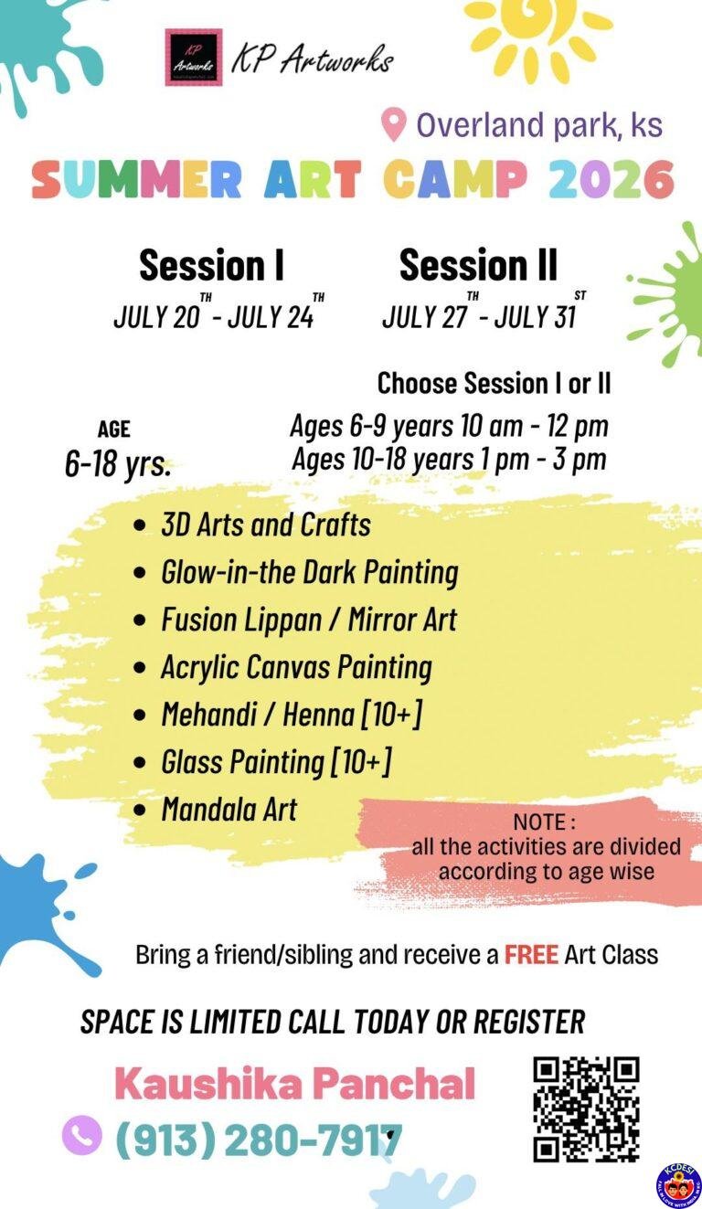 KP Artworks Summer Art Camp 2026 in Overland Park — 07/20-07/31