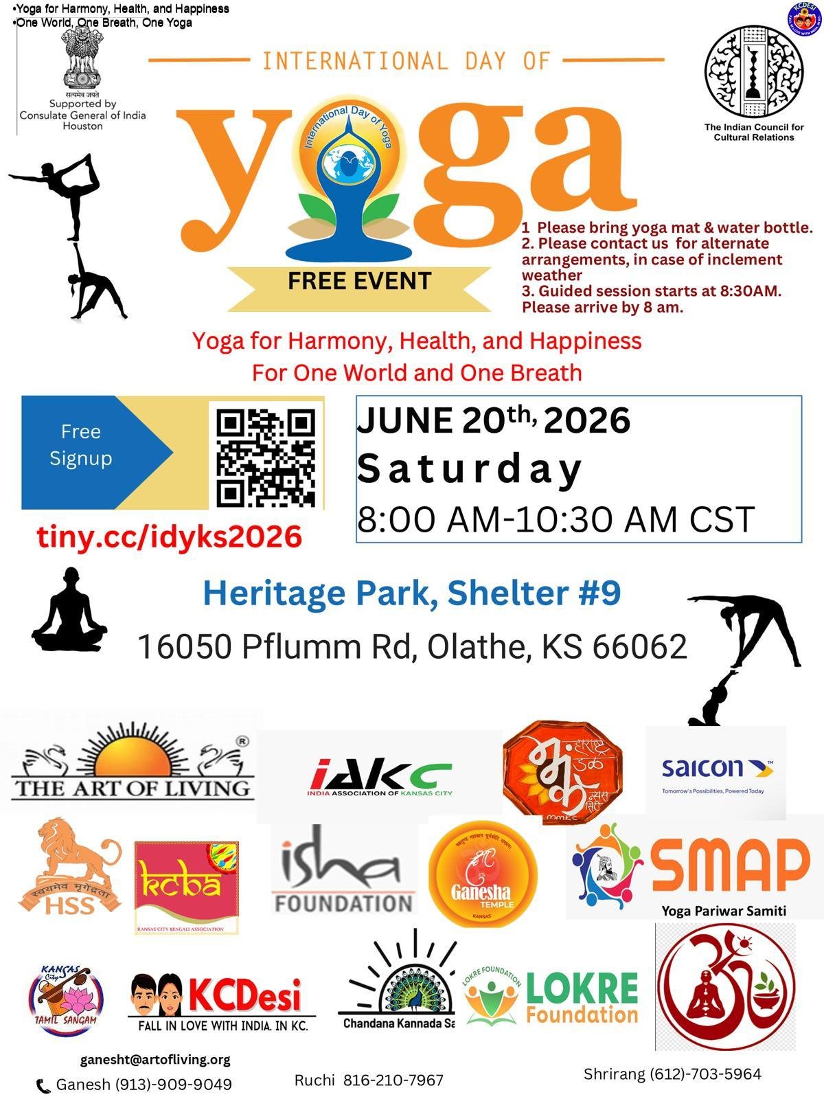 International Day of Yoga — Kansas City 06/20
