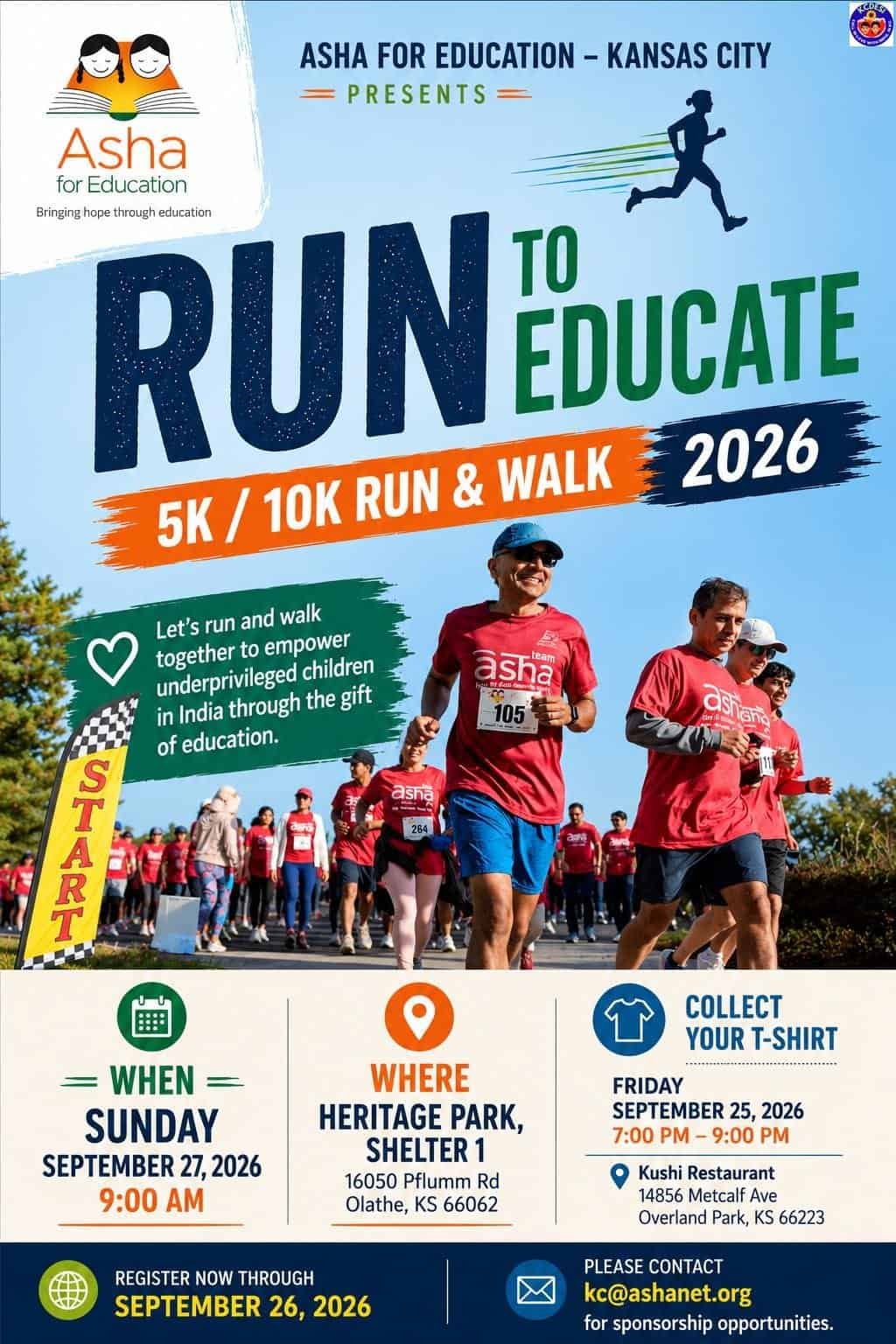 Asha 5K/10K Run/Walk – 09/27