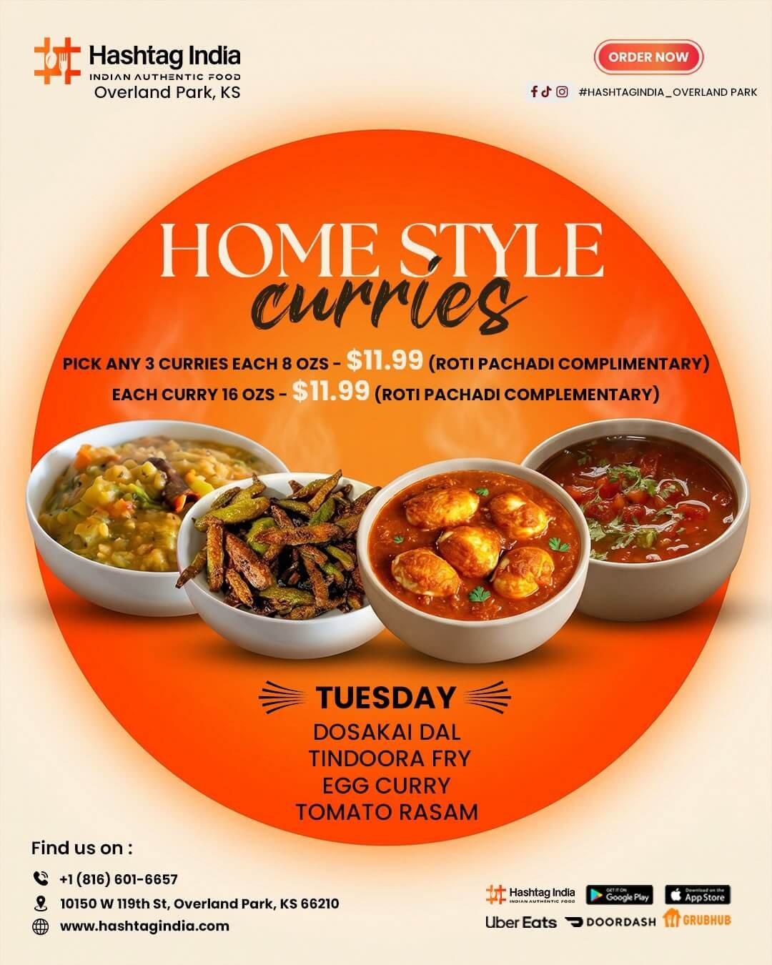 Hashtag – Tue weekly specials