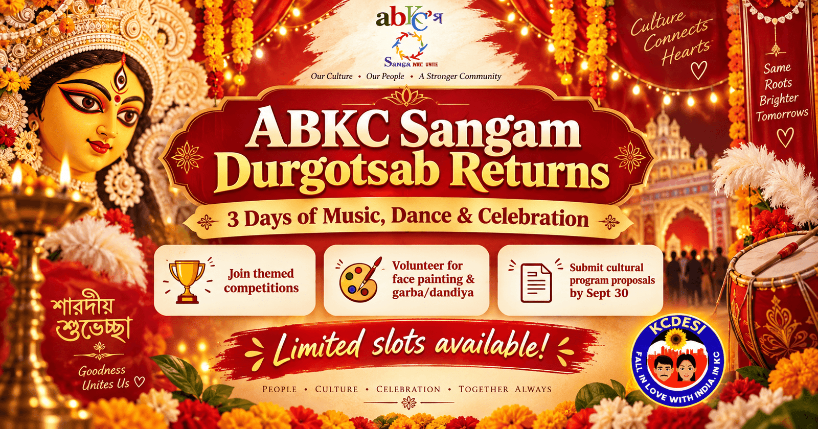 ABKC Sangam Durgotsab 2026: Cultural Program, Competitions & Volunteer Call