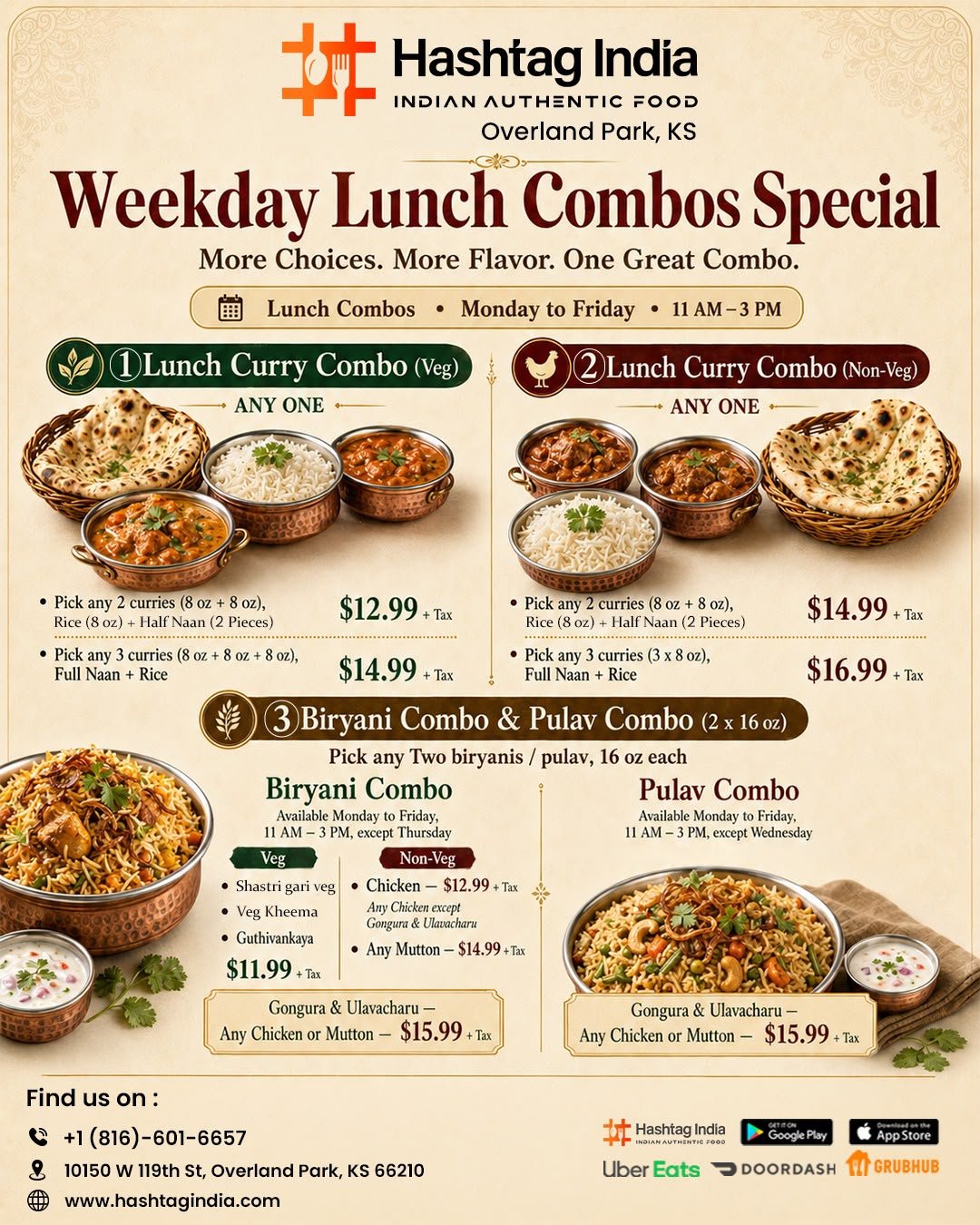 Hashtag weekly specials