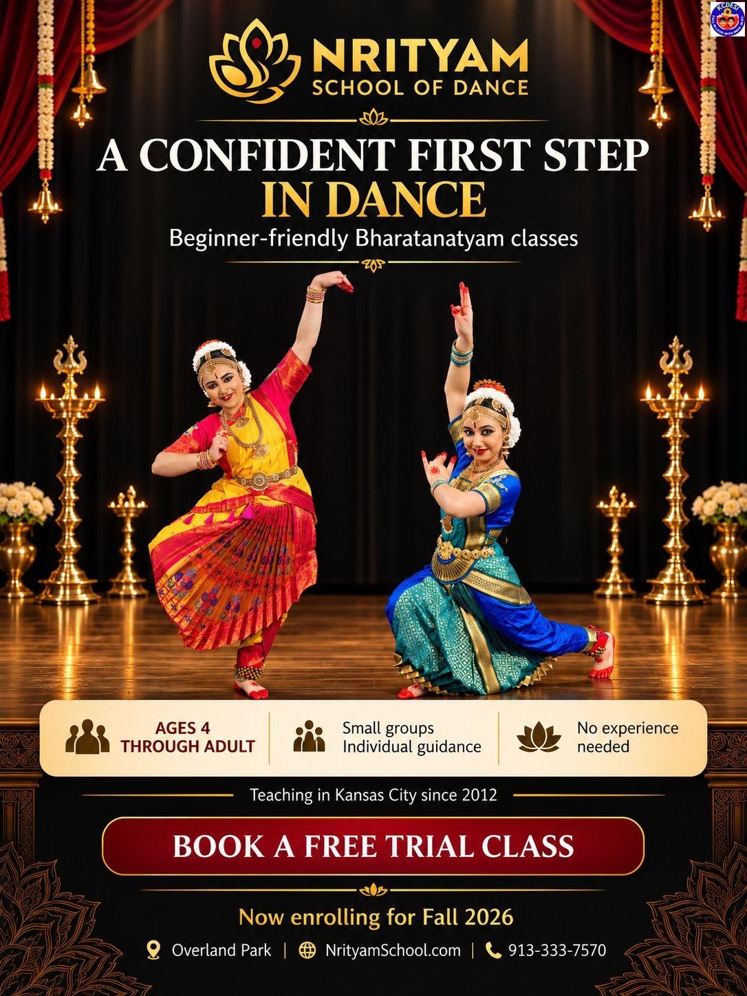From First Steps to Arangetram: Nrityam School of Dance Now Enrolling for Fall 2026