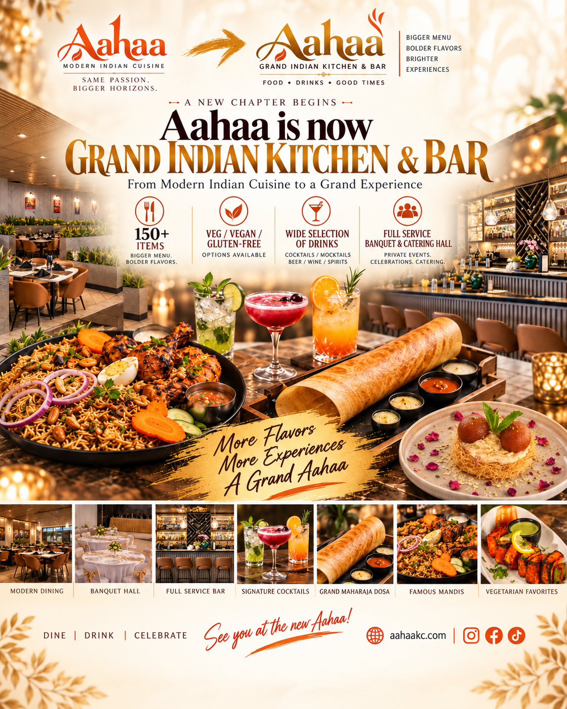 Aahaa Grand Indian Kitchen and Bar weekly specials