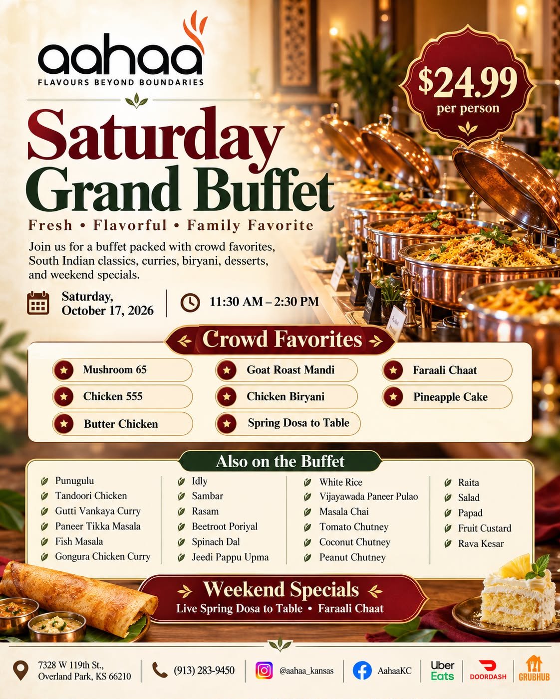 Aahaa Saturday Flier weekly specials